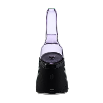 Four colorful conical dry top glass attachments for Puffco Peak OG and Pro in blue, smoke, purple, and clear by CaliBear.