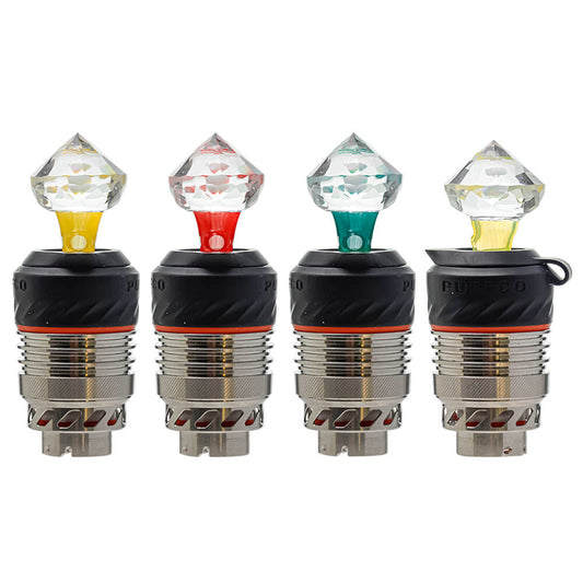 DIAMOND CUT CARB CAP SERIES FOR PUFFCO PEAK PRO- Premium puffco glass attachment from Calibear Glass. Ideal for dabbing, providing smooth hits and durability. Shop high-quality dab rigs, water pipes, bongs, erig glasses and glass smoking accessories at Calibear Glass. Elevate your smoking experience with a durable and stylish glass dab rig. Free shipping on all orders.