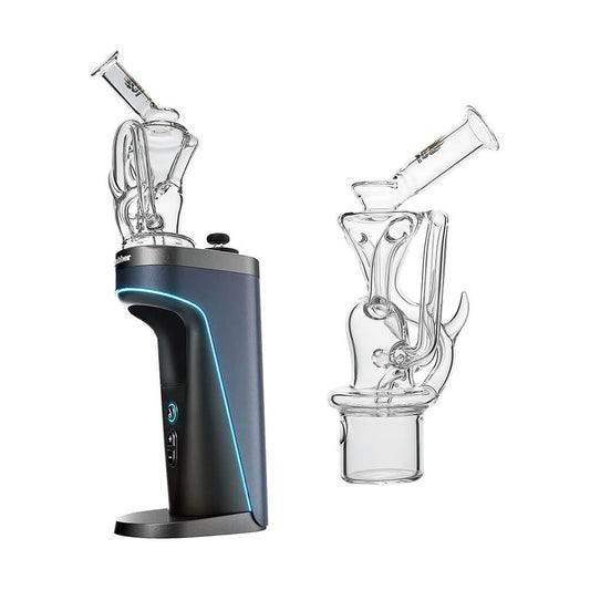 Calibear Dual Recycler Glass Attachment for Dr Dabber Switch 2 dual loop water filtration recycler glass top