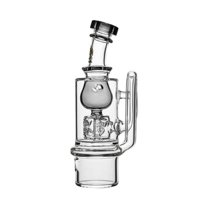 Calibear Torus Incycler glass attachment for Dr. Dabber Switch 2 shown in blue, green, purple, and smoke grey colors.
