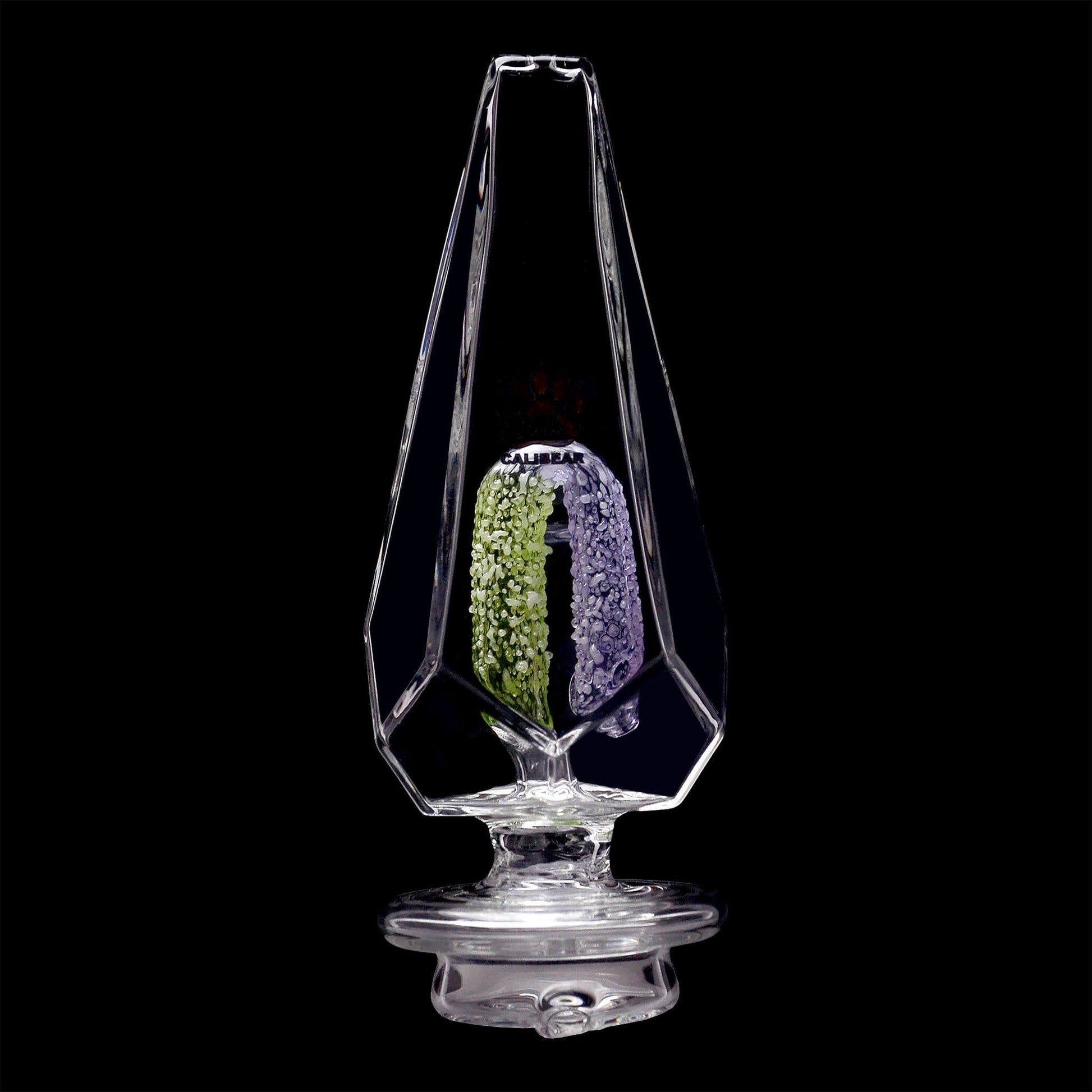 FANCY HEXAGON GUMMY PERC GLASS ATTACHMENT FOR FOCUS V CARTA ERIG- Premium carta glass attachment from Calibear Glass. Ideal for dabbing, providing smooth hits and durability. Shop high-quality dab rigs, water pipes, bongs, erig glasses and glass smoking accessories at Calibear Glass. Elevate your smoking experience with a durable and stylish glass dab rig. Free shipping on all orders.