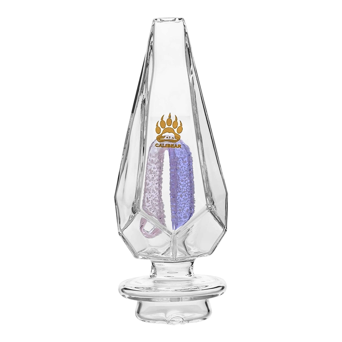 FANCY HEXAGON GUMMY PERC GLASS ATTACHMENT FOR FOCUS V CARTA ERIG- Premium carta glass attachment from Calibear Glass. Ideal for dabbing, providing smooth hits and durability. Shop high-quality dab rigs, water pipes, bongs, erig glasses and glass smoking accessories at Calibear Glass. Elevate your smoking experience with a durable and stylish glass dab rig. Free shipping on all orders.