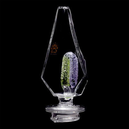 FANCY HEXAGON GUMMY PERC GLASS ATTACHMENT FOR FOCUS V CARTA ERIG- Premium carta glass attachment from Calibear Glass. Ideal for dabbing, providing smooth hits and durability. Shop high-quality dab rigs, water pipes, bongs, erig glasses and glass smoking accessories at Calibear Glass. Elevate your smoking experience with a durable and stylish glass dab rig. Free shipping on all orders.