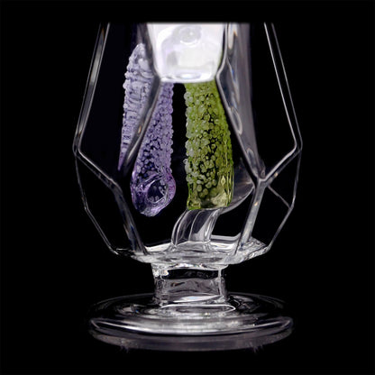 FANCY HEXAGON GUMMY PERC GLASS ATTACHMENT FOR FOCUS V CARTA ERIG- Premium carta glass attachment from Calibear Glass. Ideal for dabbing, providing smooth hits and durability. Shop high-quality dab rigs, water pipes, bongs, erig glasses and glass smoking accessories at Calibear Glass. Elevate your smoking experience with a durable and stylish glass dab rig. Free shipping on all orders.