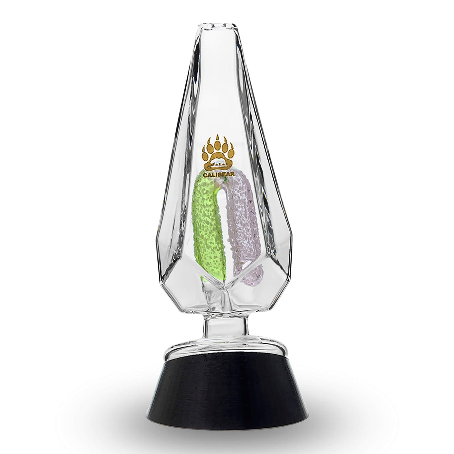 FANCY HEXAGON GUMMY PERC GLASS ATTACHMENT FOR PUFFCO OG & PEAK- Premium puffco glass attachment from Calibear Glass. Ideal for dabbing, providing smooth hits and durability. Shop high-quality dab rigs, water pipes, bongs, erig glasses and glass smoking accessories at Calibear Glass. Elevate your smoking experience with a durable and stylish glass dab rig. Free shipping on all orders.