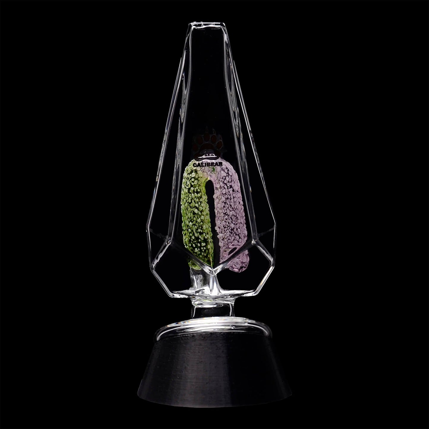 FANCY HEXAGON GUMMY PERC GLASS ATTACHMENT FOR PUFFCO OG & PEAK- Premium puffco glass attachment from Calibear Glass. Ideal for dabbing, providing smooth hits and durability. Shop high-quality dab rigs, water pipes, bongs, erig glasses and glass smoking accessories at Calibear Glass. Elevate your smoking experience with a durable and stylish glass dab rig. Free shipping on all orders.