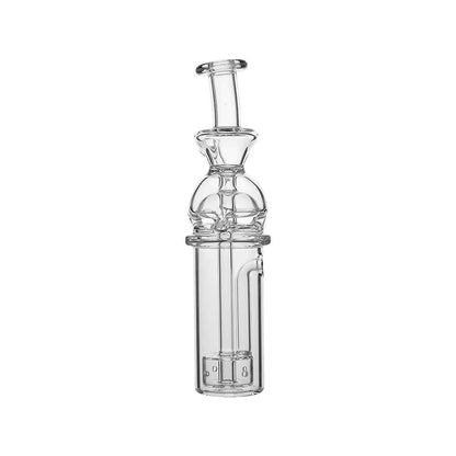 Calibear Fab Recycler glass attachment for Dr. Dabber Switch 2 featuring a clear Faberge-style body and integrated water recycling arm.