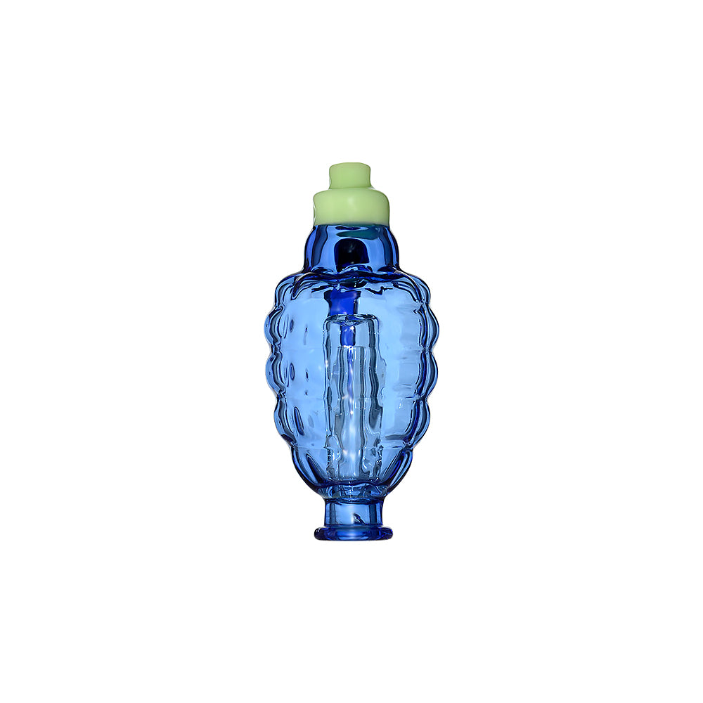 GRENADE STYLED ARTISAN GLASS ATTACHMENT FOR PIVOT- Premium puffco glass attachment from Calibear Glass. Ideal for dabbing, providing smooth hits and durability. Shop high-quality dab rigs, water pipes, bongs, erig glasses and glass smoking accessories at Calibear Glass. Elevate your smoking experience with a durable and stylish glass dab rig. Free shipping on all orders.
