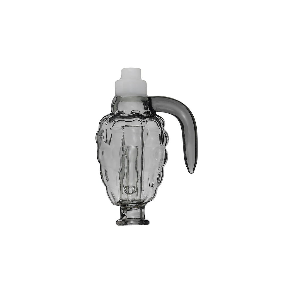 GRENADE STYLED ARTISAN GLASS ATTACHMENT FOR PIVOT- Premium puffco glass attachment from Calibear Glass. Ideal for dabbing, providing smooth hits and durability. Shop high-quality dab rigs, water pipes, bongs, erig glasses and glass smoking accessories at Calibear Glass. Elevate your smoking experience with a durable and stylish glass dab rig. Free shipping on all orders.
