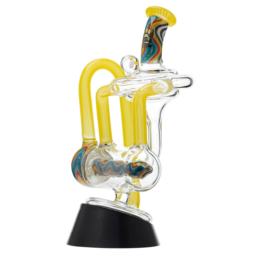 HEADY WIGWAG PUFFCO PEAK OG & PRO GLASS ATTACHMENT ENCASED WITH OPAL- Premium puffco glass attachment from Calibear Glass. Ideal for dabbing, providing smooth hits and durability. Shop high-quality dab rigs, water pipes, bongs, erig glasses and glass smoking accessories at Calibear Glass. Elevate your smoking experience with a durable and stylish glass dab rig. Free shipping on all orders.