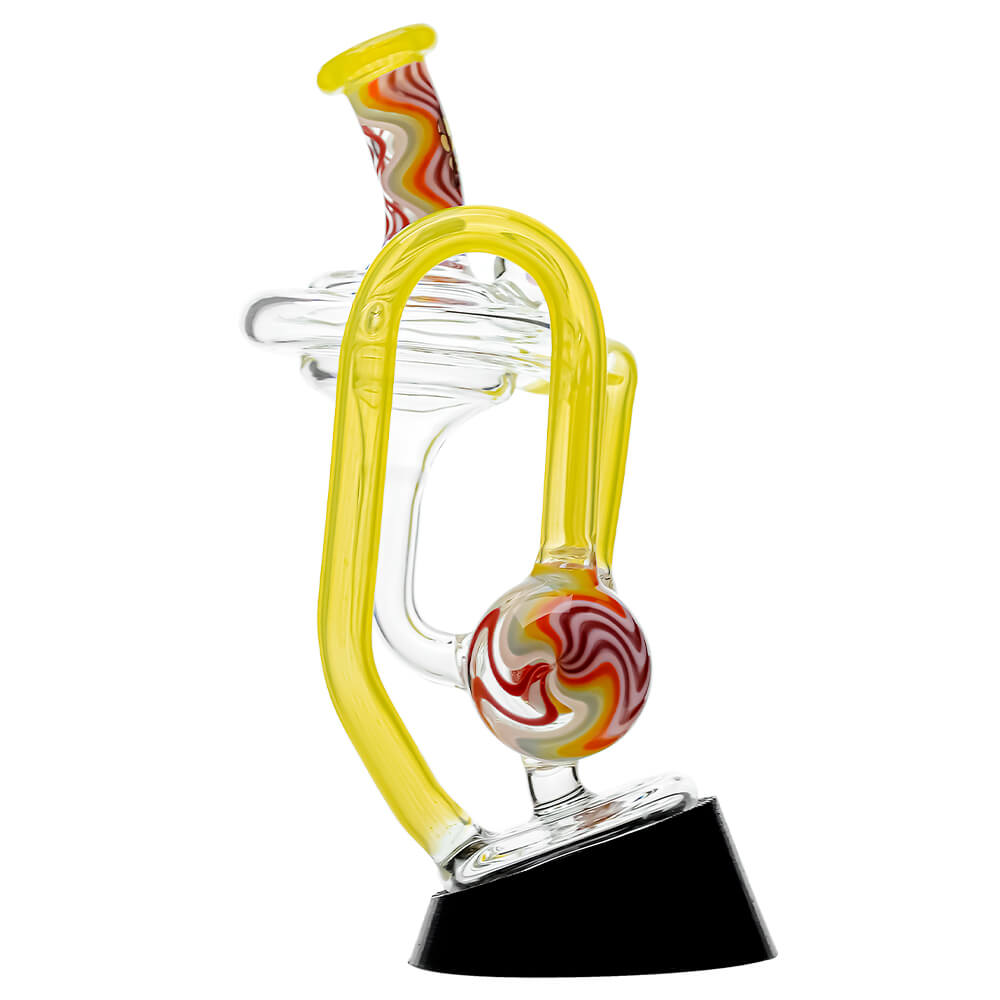 HEADY WIGWAG PUFFCO PEAK OG & PRO GLASS ATTACHMENT ENCASED WITH OPAL- Premium puffco glass attachment from Calibear Glass. Ideal for dabbing, providing smooth hits and durability. Shop high-quality dab rigs, water pipes, bongs, erig glasses and glass smoking accessories at Calibear Glass. Elevate your smoking experience with a durable and stylish glass dab rig. Free shipping on all orders.