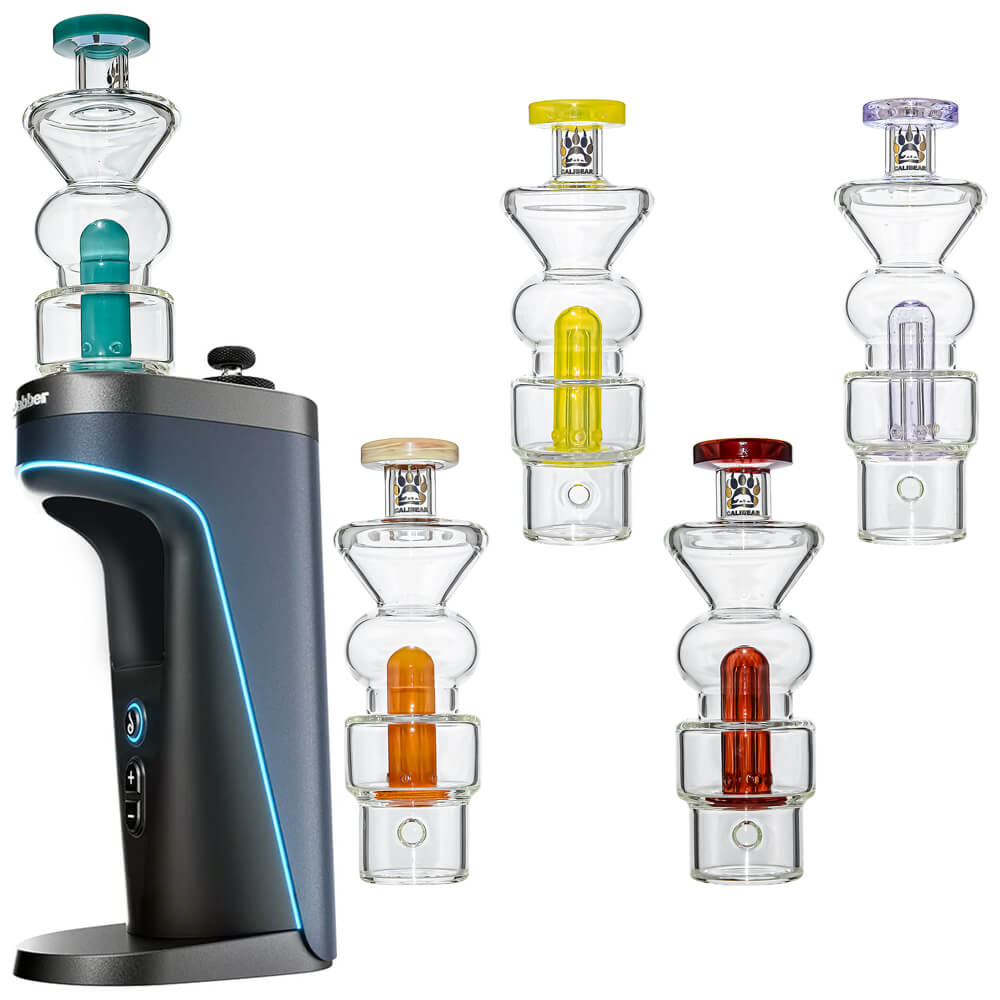 HOURGLASS DESIGN GLASS ATTACHMENT FOR DR.DABBER SWITCH 2 | CALIBEAR- Premium dr. dabber glass attachment from Calibear Glass. Ideal for dabbing, providing smooth hits and durability. Shop high-quality dab rigs, water pipes, bongs, erig glasses and glass smoking accessories at Calibear Glass. Elevate your smoking experience with a durable and stylish glass dab rig. Free shipping on all orders.