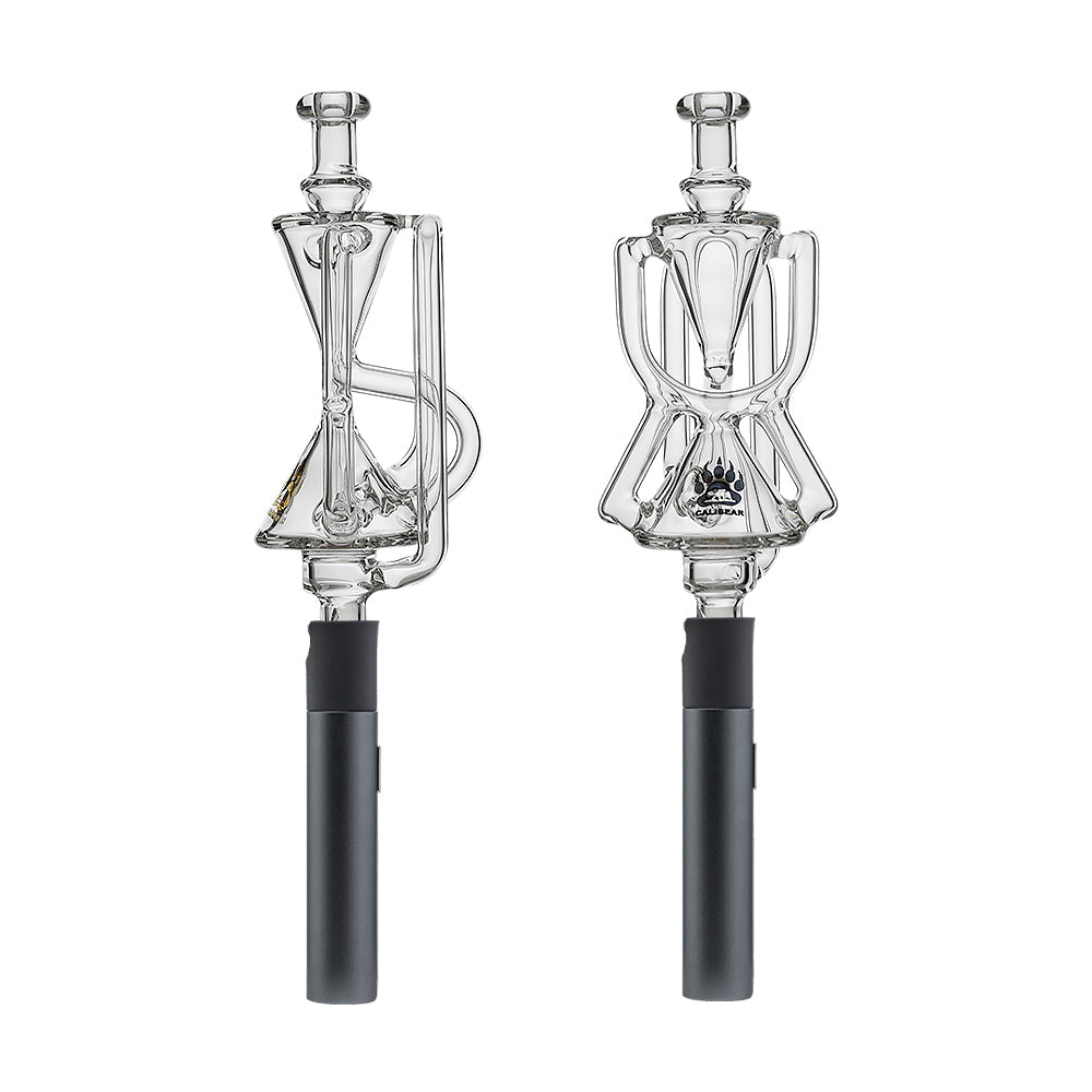 CALIBEAR HOURGLASS RECYCLER PIVOT MOUTHPIECE- Premium puffco glass attachment from Calibear Glass. Ideal for dabbing, providing smooth hits and durability. Shop high-quality dab rigs, water pipes, bongs, erig glasses and glass smoking accessories at Calibear Glass. Elevate your smoking experience with a durable and stylish glass dab rig. Free shipping on all orders.
