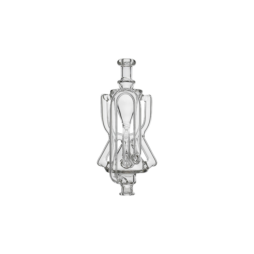CALIBEAR HOURGLASS RECYCLER PIVOT MOUTHPIECE- Premium puffco glass attachment from Calibear Glass. Ideal for dabbing, providing smooth hits and durability. Shop high-quality dab rigs, water pipes, bongs, erig glasses and glass smoking accessories at Calibear Glass. Elevate your smoking experience with a durable and stylish glass dab rig. Free shipping on all orders.