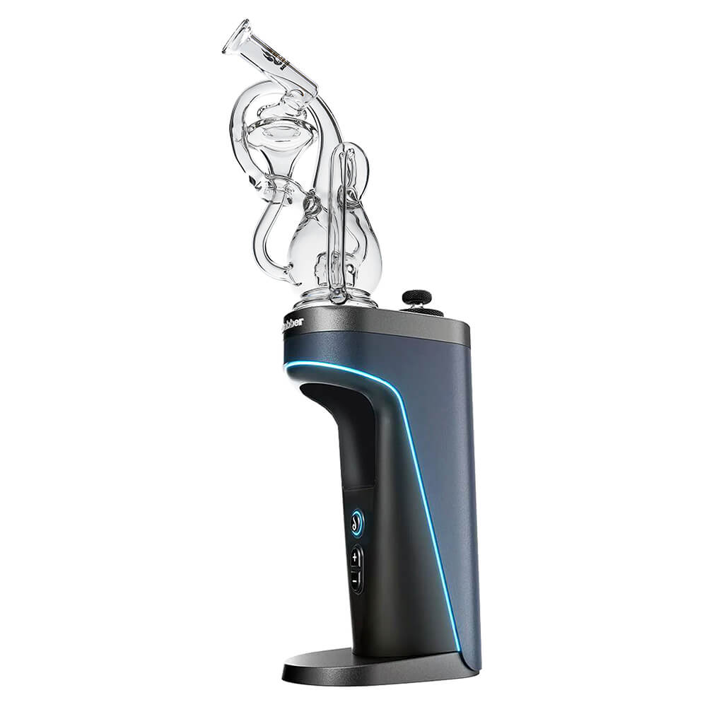 CALIBEAR Klein Bottle Recycler Glass Attachment for Dr. Dabber Switch 2, hand-blown borosilicate glass, Klein Bottle inspired recycler design for smooth, flavorful hits.