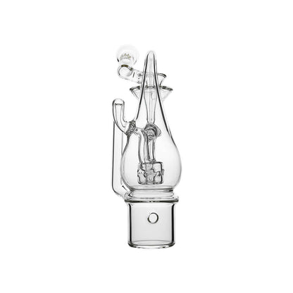 CALIBEAR Klein Bottle Recycler Glass Attachment for Dr. Dabber Switch 2, hand-blown borosilicate glass, Klein Bottle inspired recycler design for smooth, flavorful hits.