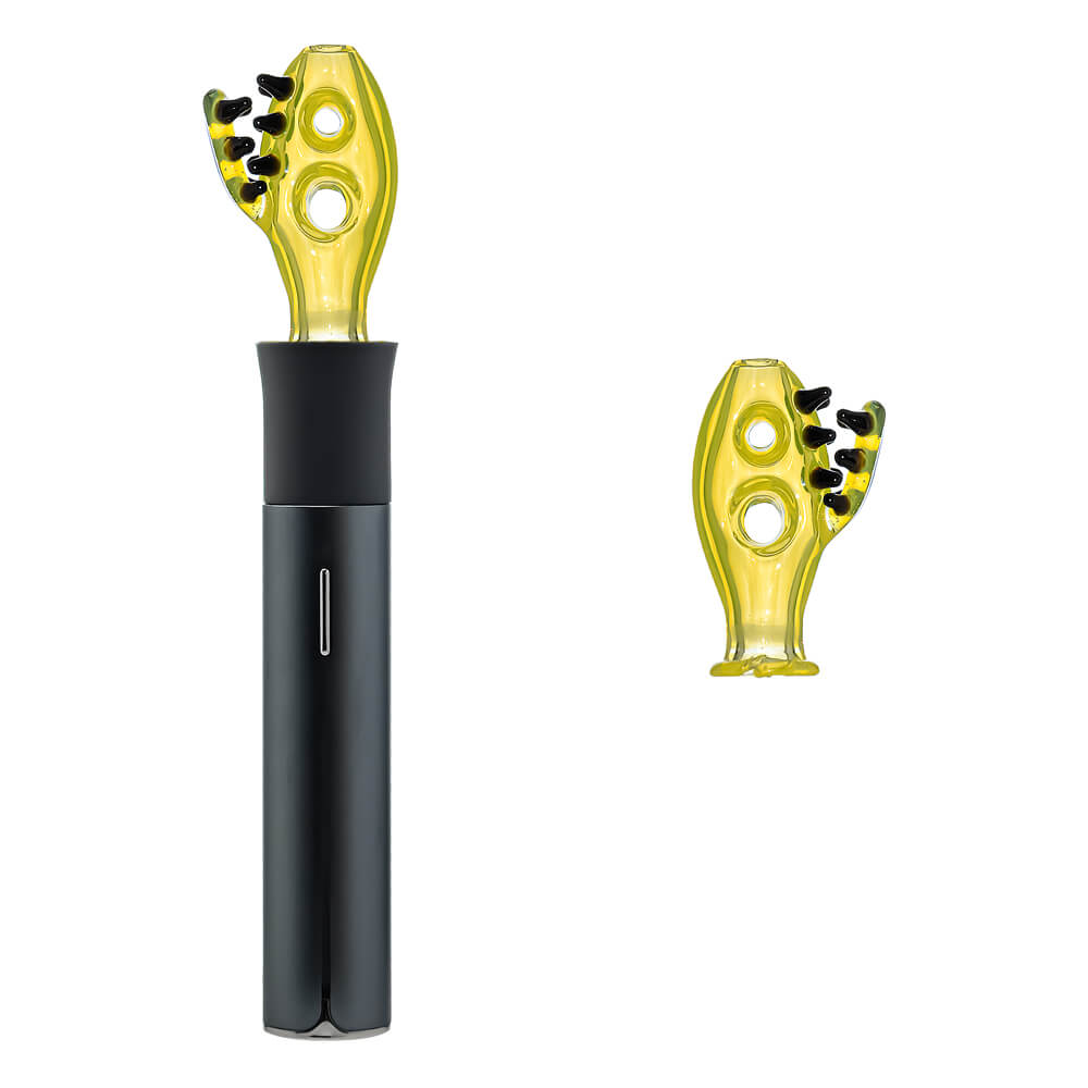 CALIBEAR GLASS DINO PIVOT MOUTHPIECE- Premium puffco glass attachment from Calibear Glass. Ideal for dabbing, providing smooth hits and durability. Shop high-quality dab rigs, water pipes, bongs, erig glasses and glass smoking accessories at Calibear Glass. Elevate your smoking experience with a durable and stylish glass dab rig. Free shipping on all orders.