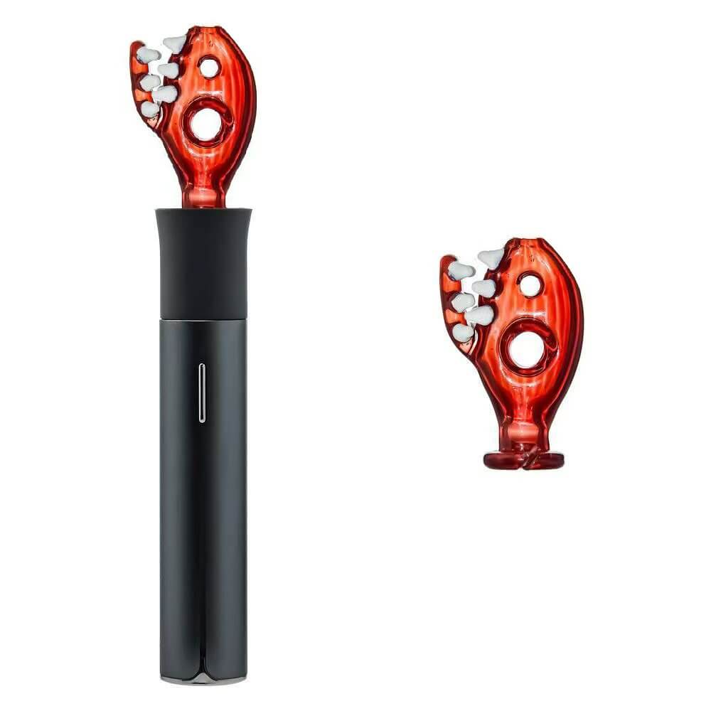 CALIBEAR GLASS DINO PIVOT MOUTHPIECE- Premium puffco glass attachment from Calibear Glass. Ideal for dabbing, providing smooth hits and durability. Shop high-quality dab rigs, water pipes, bongs, erig glasses and glass smoking accessories at Calibear Glass. Elevate your smoking experience with a durable and stylish glass dab rig. Free shipping on all orders.