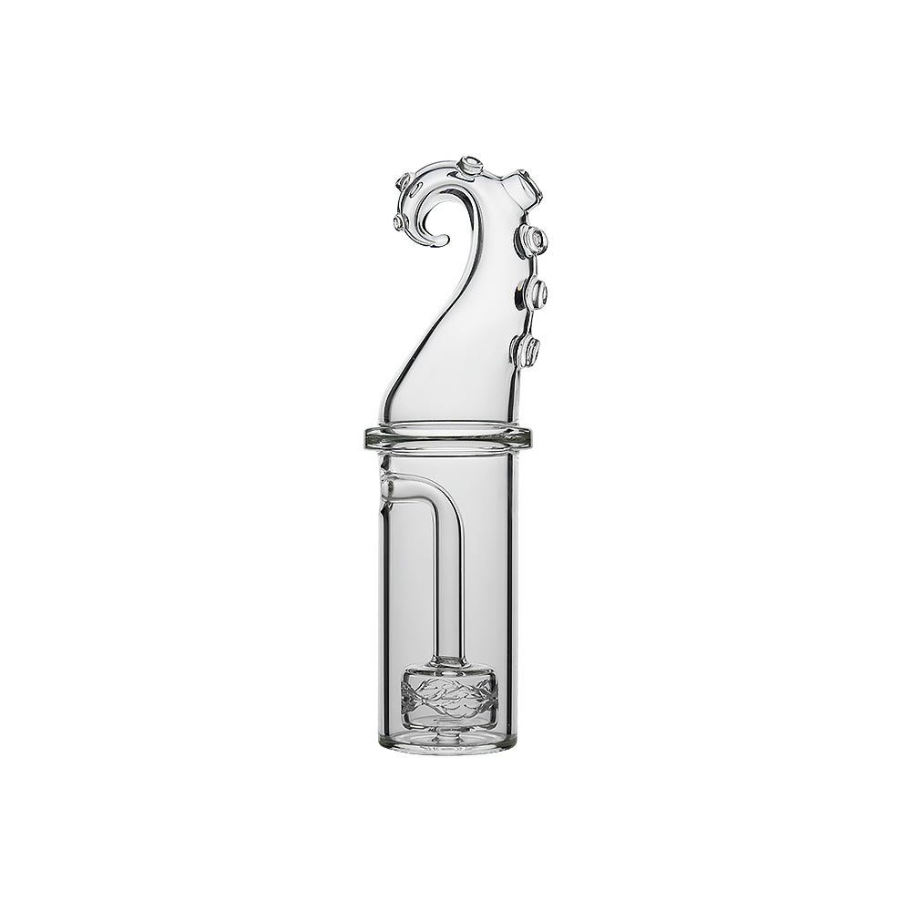 Calibear Octopus Tentacle glass attachment for Dr. Dabber Switch 2 featuring a clear glass matrix percolator and a detailed octopus tentacle mouthpiece with textured suction cups.