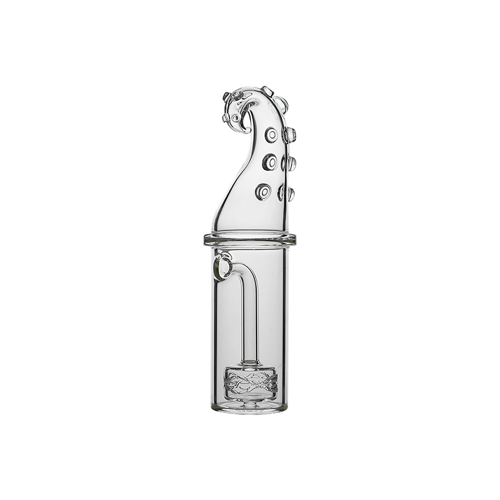 Calibear Octopus Tentacle glass attachment for Dr. Dabber Switch 2 featuring a clear glass matrix percolator and a detailed octopus tentacle mouthpiece with textured suction cups.
