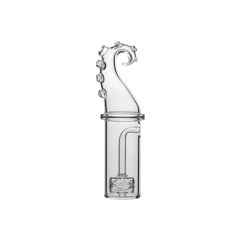 Calibear Octopus Tentacle glass attachment for Dr. Dabber Switch 2 featuring a clear glass matrix percolator and a detailed octopus tentacle mouthpiece with textured suction cups.