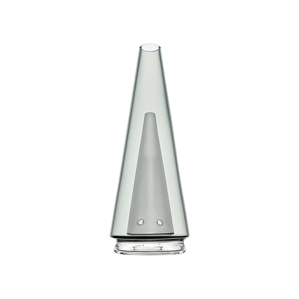 Calibear replacement glass attachments for Puffco Peak OG and Pro featuring various colored inner cones including black, pink, green, and blue.