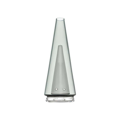 Calibear replacement glass attachments for Puffco Peak OG and Pro featuring various colored inner cones including black, pink, green, and blue.
