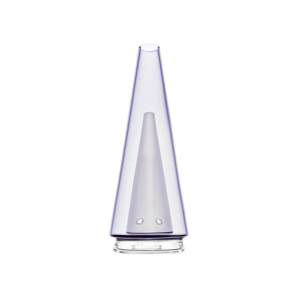 Calibear replacement glass attachments for Puffco Peak OG and Pro featuring various colored inner cones including black, pink, green, and blue.