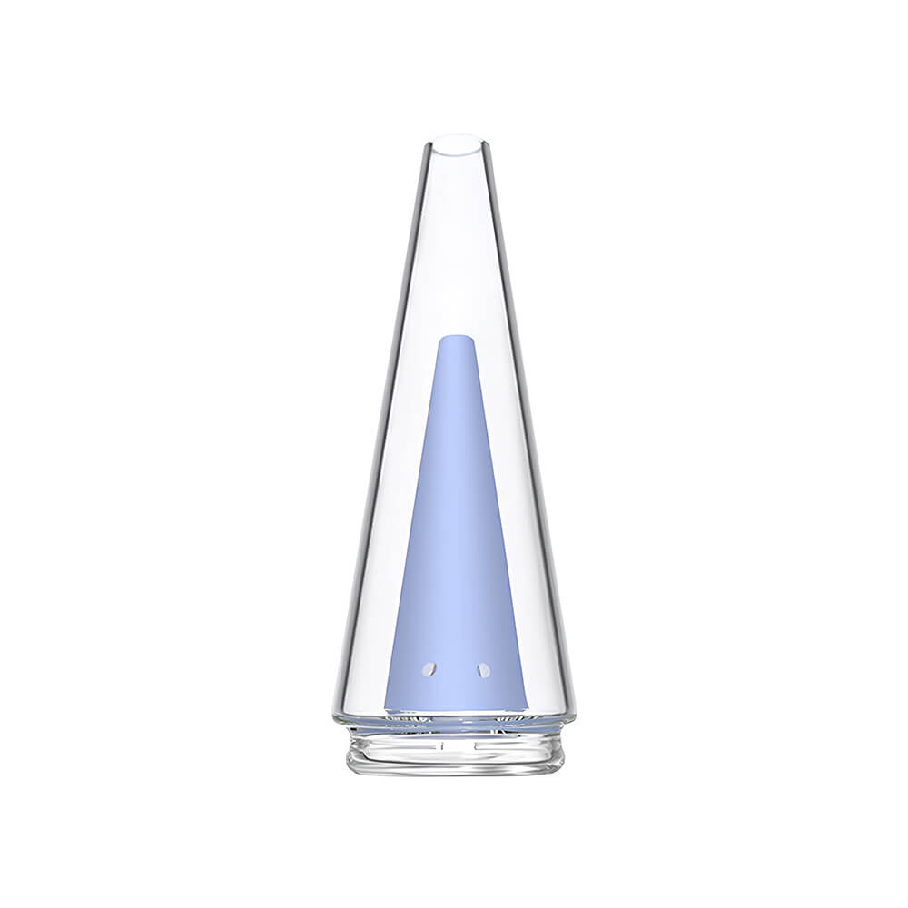 Calibear replacement glass attachments for Puffco Peak OG and Pro featuring various colored inner cones including black, pink, green, and blue.