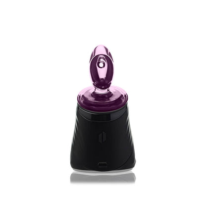 Calibear Pink Heart Dry Glass Attachment for Puffco Peak and Peak Pro smart rigs.
