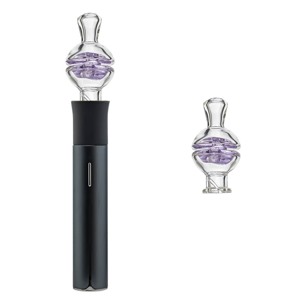 CaliBear premium clear YOYO glass mouthpiece attachment for Puffco Pivot handheld vaporizer.