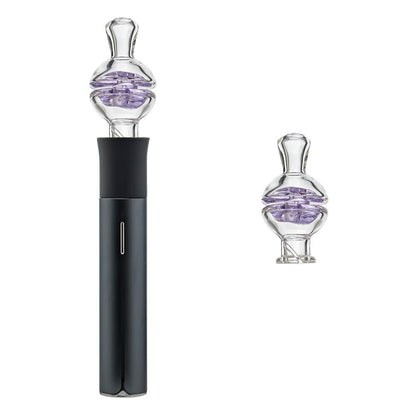 CaliBear premium clear YOYO glass mouthpiece attachment for Puffco Pivot handheld vaporizer.