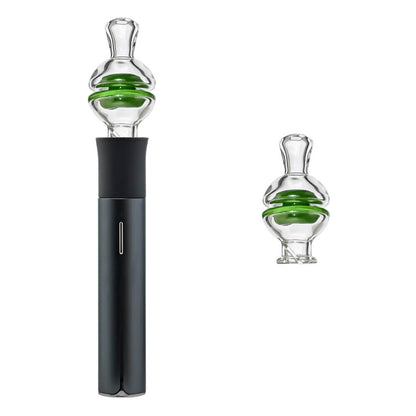 CaliBear premium clear YOYO glass mouthpiece attachment for Puffco Pivot handheld vaporizer.