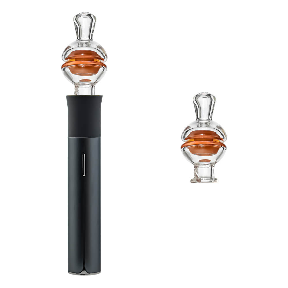 CaliBear premium clear YOYO glass mouthpiece attachment for Puffco Pivot handheld vaporizer.