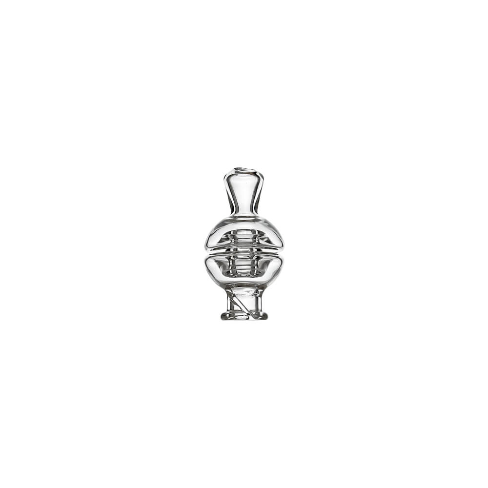 CaliBear premium clear YOYO glass mouthpiece attachment for Puffco Pivot handheld vaporizer.
