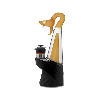 CaliBear Spirit Snake glass attachment for Puffco Peak OG and Pro with opal eyes and recycler water filtration, available in multiple colors.