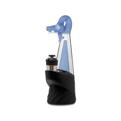 CaliBear Spirit Snake glass attachment for Puffco Peak OG and Pro with opal eyes and recycler water filtration, available in multiple colors.