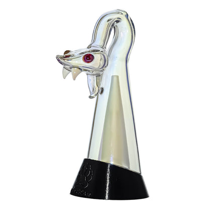 CaliBear Spirit Snake glass attachment for Puffco Peak OG and Pro with opal eyes and recycler water filtration, available in multiple colors.