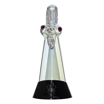 CaliBear Spirit Snake glass attachment for Puffco Peak OG and Pro with opal eyes and recycler water filtration, available in multiple colors.