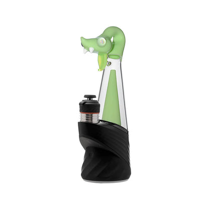 CaliBear Spirit Snake glass attachment for Puffco Peak OG and Pro with opal eyes and recycler water filtration, available in multiple colors.