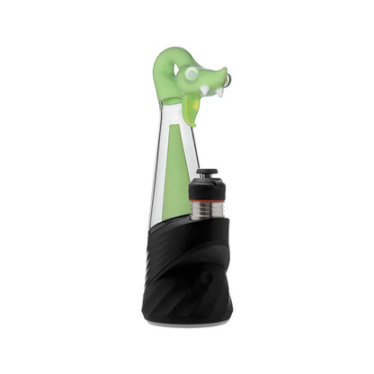 CaliBear Spirit Snake glass attachment for Puffco Peak OG and Pro with opal eyes and recycler water filtration, available in multiple colors.