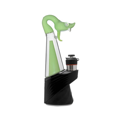 CaliBear Spirit Snake glass attachment for Puffco Peak OG and Pro with opal eyes and recycler water filtration, available in multiple colors.