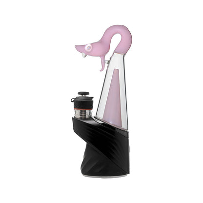 CaliBear Spirit Snake glass attachment for Puffco Peak OG and Pro with opal eyes and recycler water filtration, available in multiple colors.