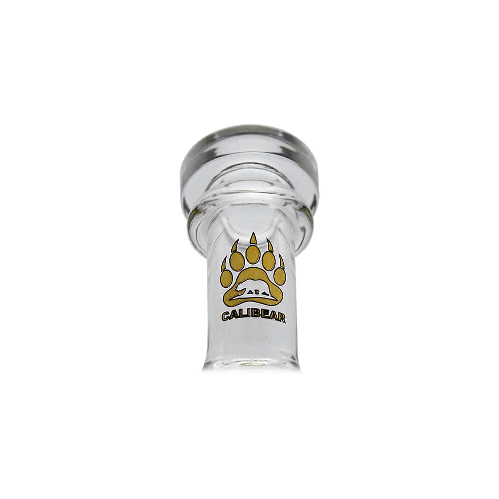 CALIBEAR Swiss Donut Recycler Glass Attachment for Dr. Dabber Switch 2, hand-blown borosilicate glass, multi-hole Swiss Donut diffusion design for smooth, flavorful hits.
