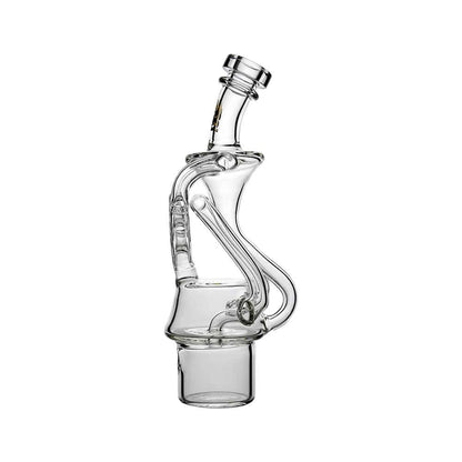 CALIBEAR Swiss Donut Recycler Glass Attachment for Dr. Dabber Switch 2, hand-blown borosilicate glass, multi-hole Swiss Donut diffusion design for smooth, flavorful hits.

