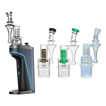 Calibear RBR Recycler Glass Attachment mounted on a Dr. Dabber Switch 2 