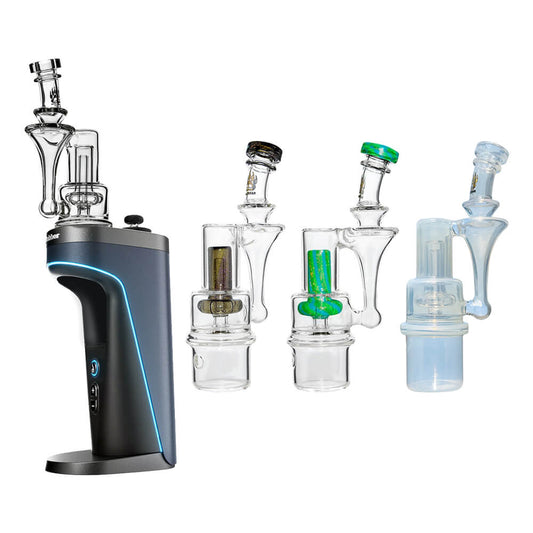 Calibear RBR Recycler Glass Attachment mounted on a Dr. Dabber Switch 2 