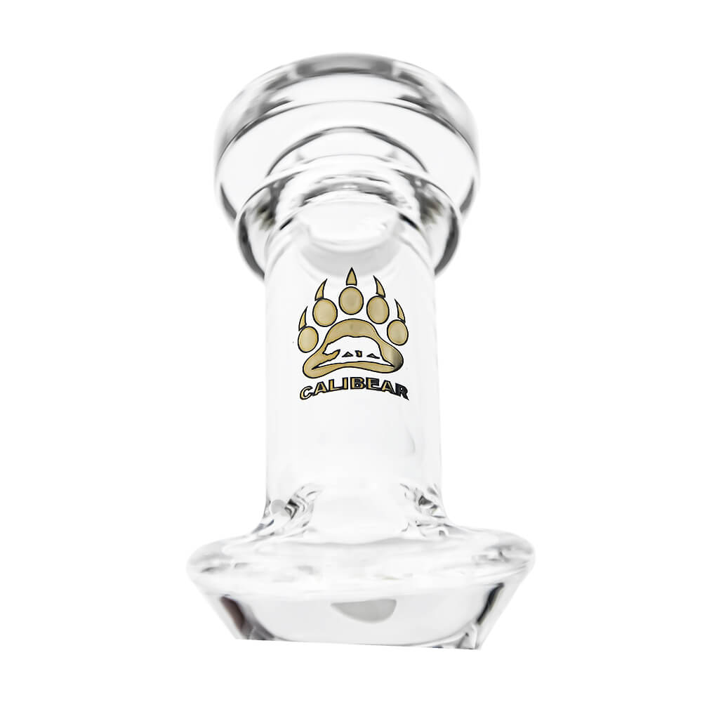 Calibear Seed of Life percolator glass attachment for Dr. Dabber Switch 2 featuring a clear cylindrical chamber and precision-cut geometric perc.
