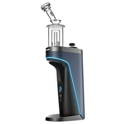 Calibear Seed of Life percolator glass attachment for Dr. Dabber Switch 2 featuring a clear cylindrical chamber and precision-cut geometric perc.