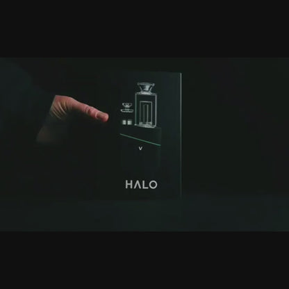 function video of VLAB Halo portable e-rig featuring the upgraded 3D ceramic chamber for smooth travel vaporizer hits